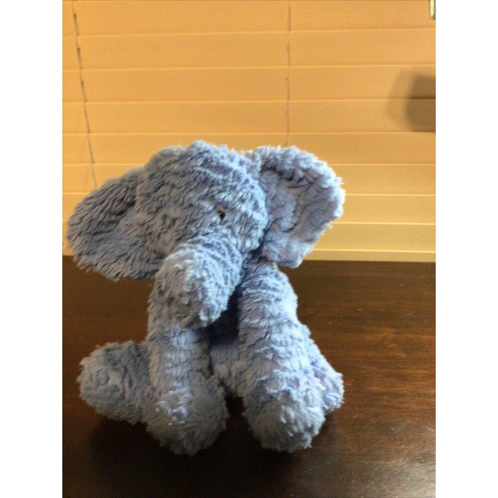 JELLYCAT FUDDLEWUDDLE PERIWINKLE BLUE  ELEPHANT RETIRED SOFT PLUSH TOY 8.5”